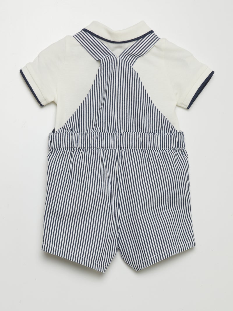 Salopette Bébé La Compagnie Des Petits - Taille 1 Mois - Rose/bleu/jaune - Occasion Parfait état