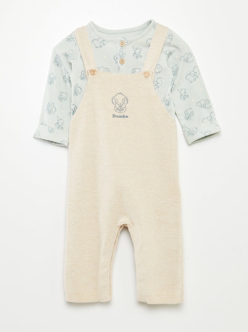 Ensemble salopette + body + bonnet 'Disney' - 3 pièces Beige - Kiabi