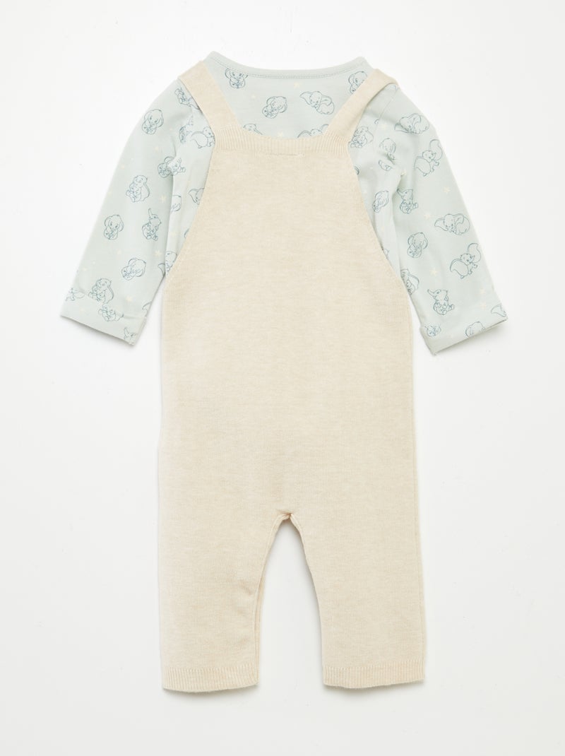 Ensemble salopette + body + bonnet 'Disney' - 3 pièces Beige - Kiabi