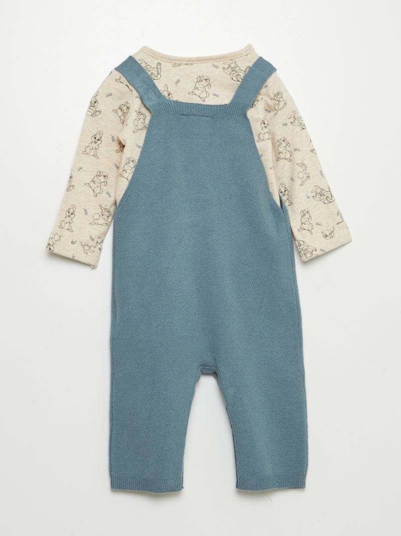 Ensemble salopette + body + bonnet 'Disney' - 3 pièces Bleu - Kiabi