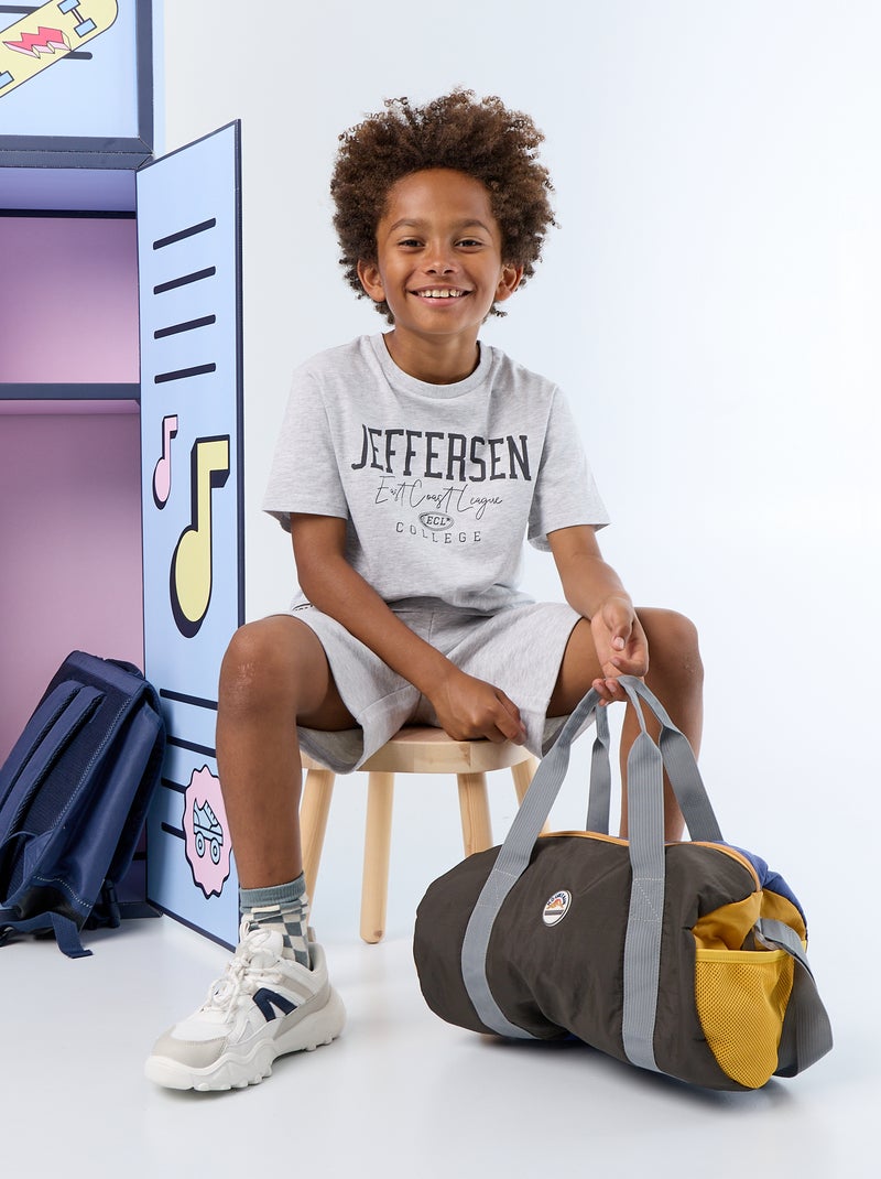 Ensemble short + t-shirt - 2 pièces Gris - Kiabi