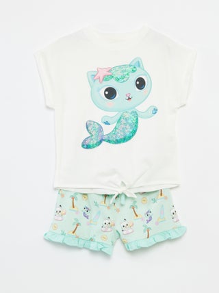Ensemble short + t-shirt 'Gabby et la maison magique' - 2 pièces