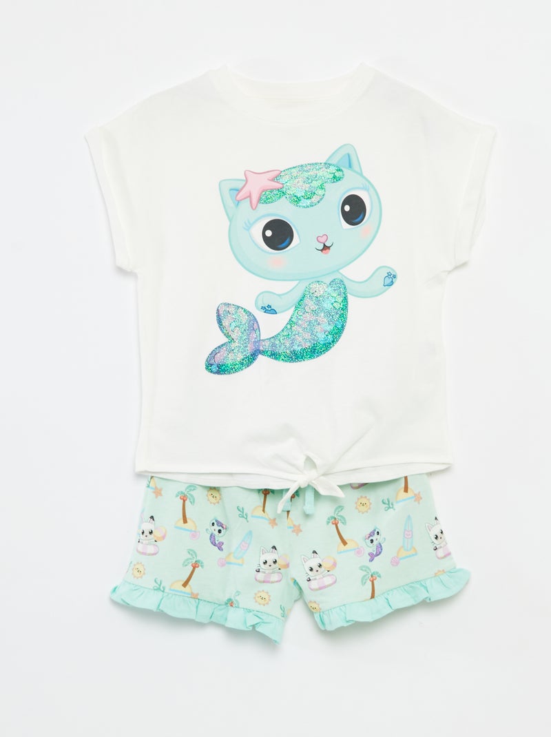 Ensemble short + t-shirt 'Gabby et la maison magique' - 2 pièces BLANC - Kiabi