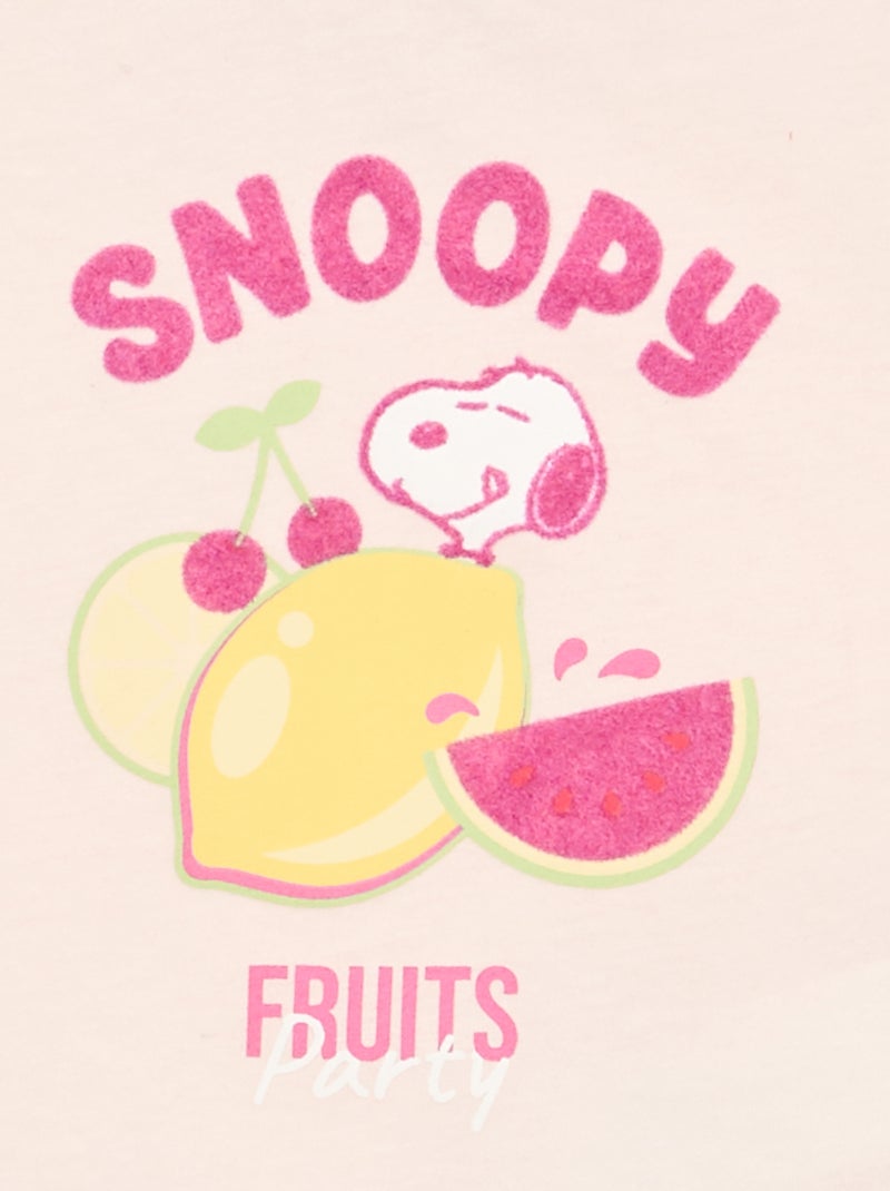 Ensemble short + T-shirt 'Snoopy' Rose - Kiabi