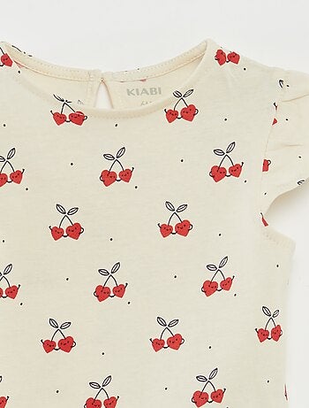 Ensemble short + t-shirt volanté - 2 pièces