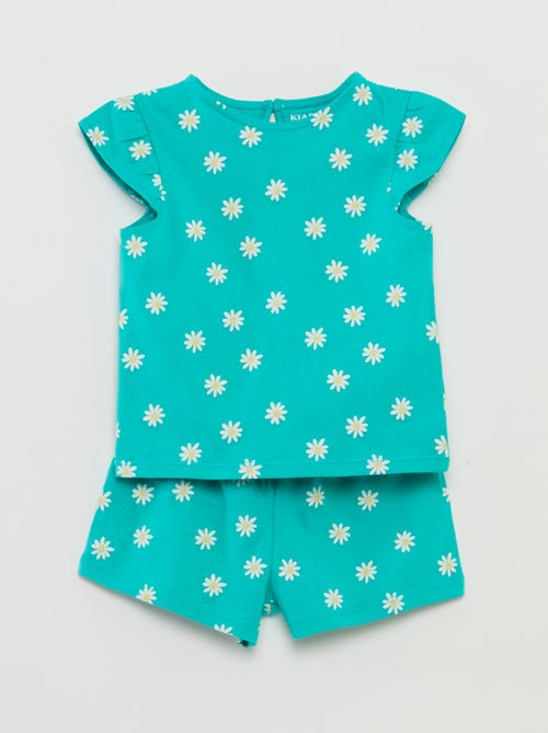 Ensemble short + t-shirt volanté - 2 pièces - Kiabi