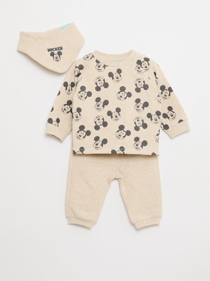 Ensemble sweat - pantalon + Bandana - 2 pièces Beige - Kiabi