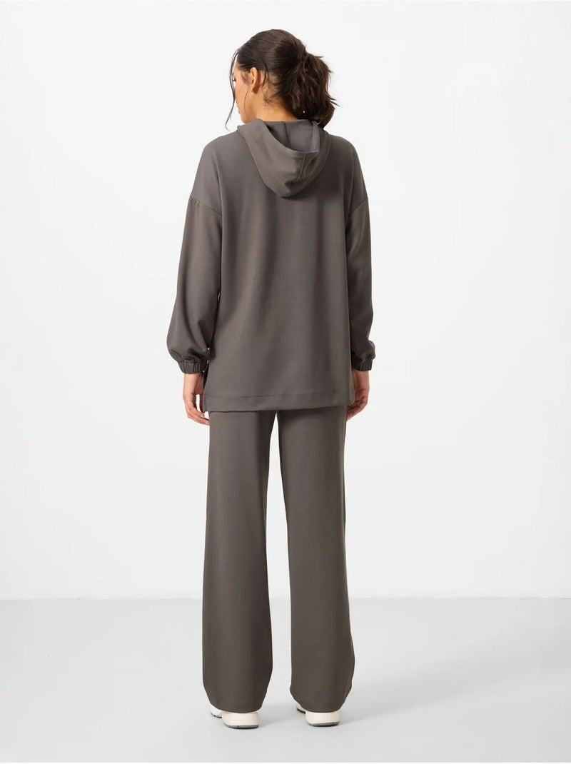 Ensemble sweat à capuche et pantalon large tommy Gris Noir - Kiabi