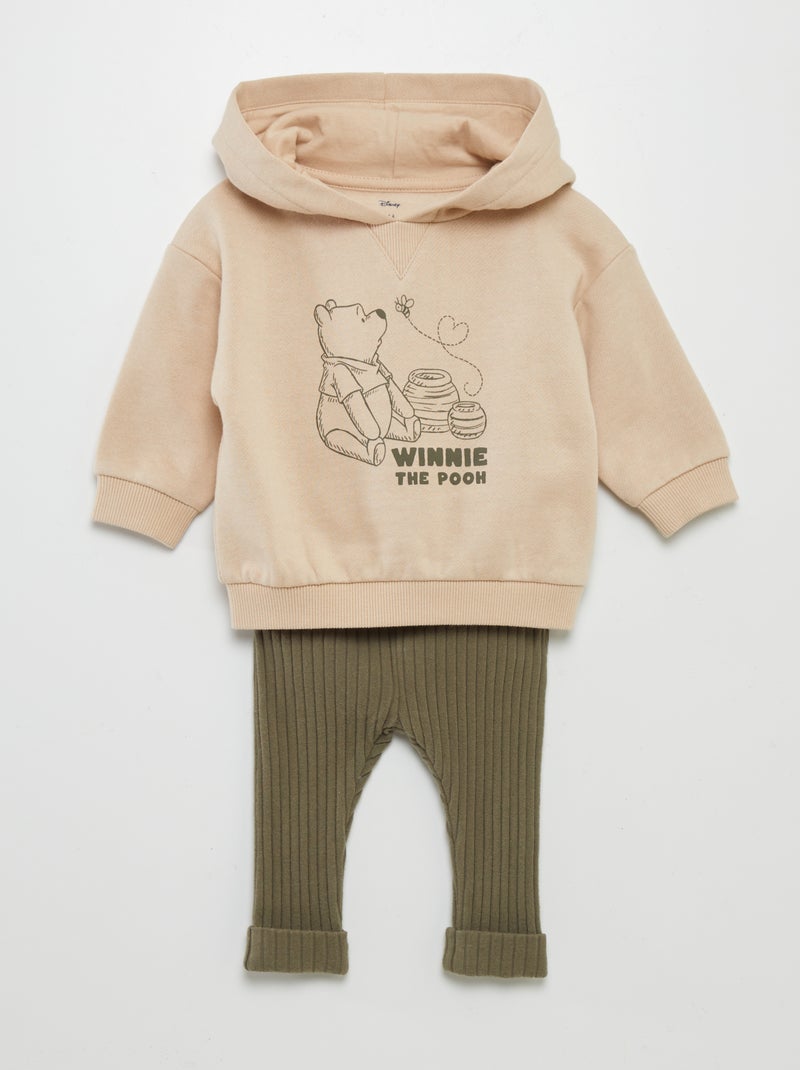 Ensemble sweat à capuche + legging 'Winnie' - 2 pièces Beige - Kiabi