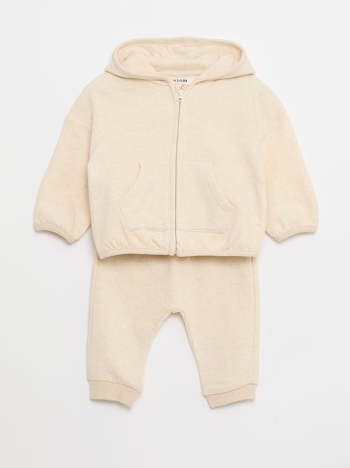 Ensemble sweat à capuche zippé + pantalon - 2 pièces - Kiabi