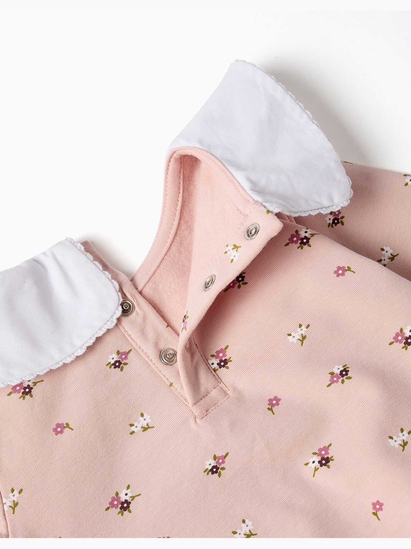 Ensemble sweat en coton peigné et legging côtelé Rose clair - Kiabi