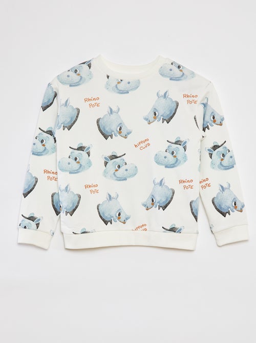 Ensemble sweat en french terry + short - 2 pièces - Kiabi