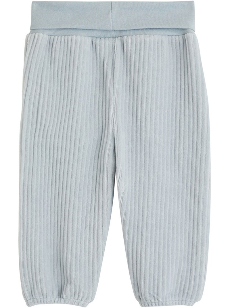 Ensemble sweat et pantalon bébé en velours voix lactée Bleu - Kiabi