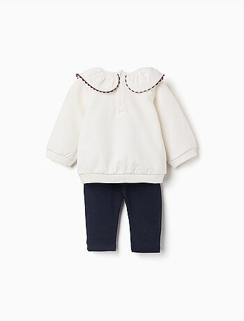 Ensemble sweat et pantalon de jogging en coton peigné
