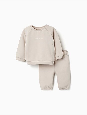 Ensemble sweat et pantalon en coton peigné