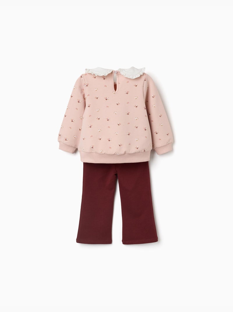 Ensemble sweat et pantalon en coton Rose clair - Kiabi
