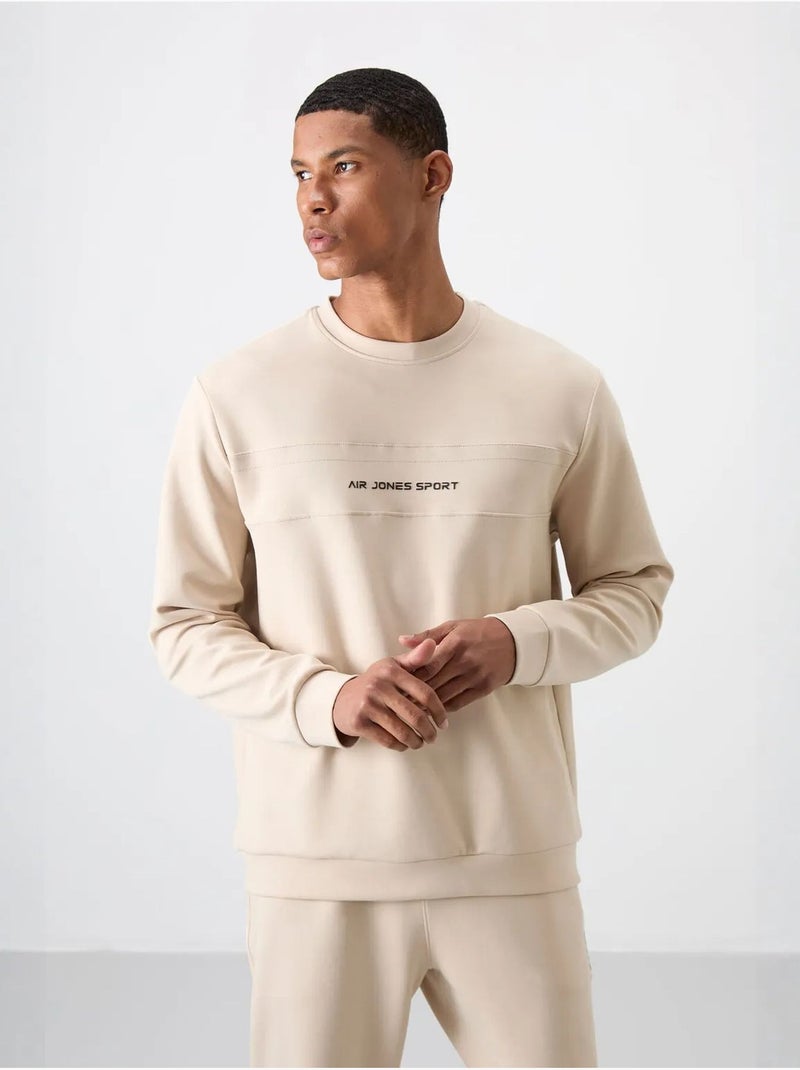 Ensemble sweat et pantalon en molleton imprimé tommy Beige argile - Kiabi