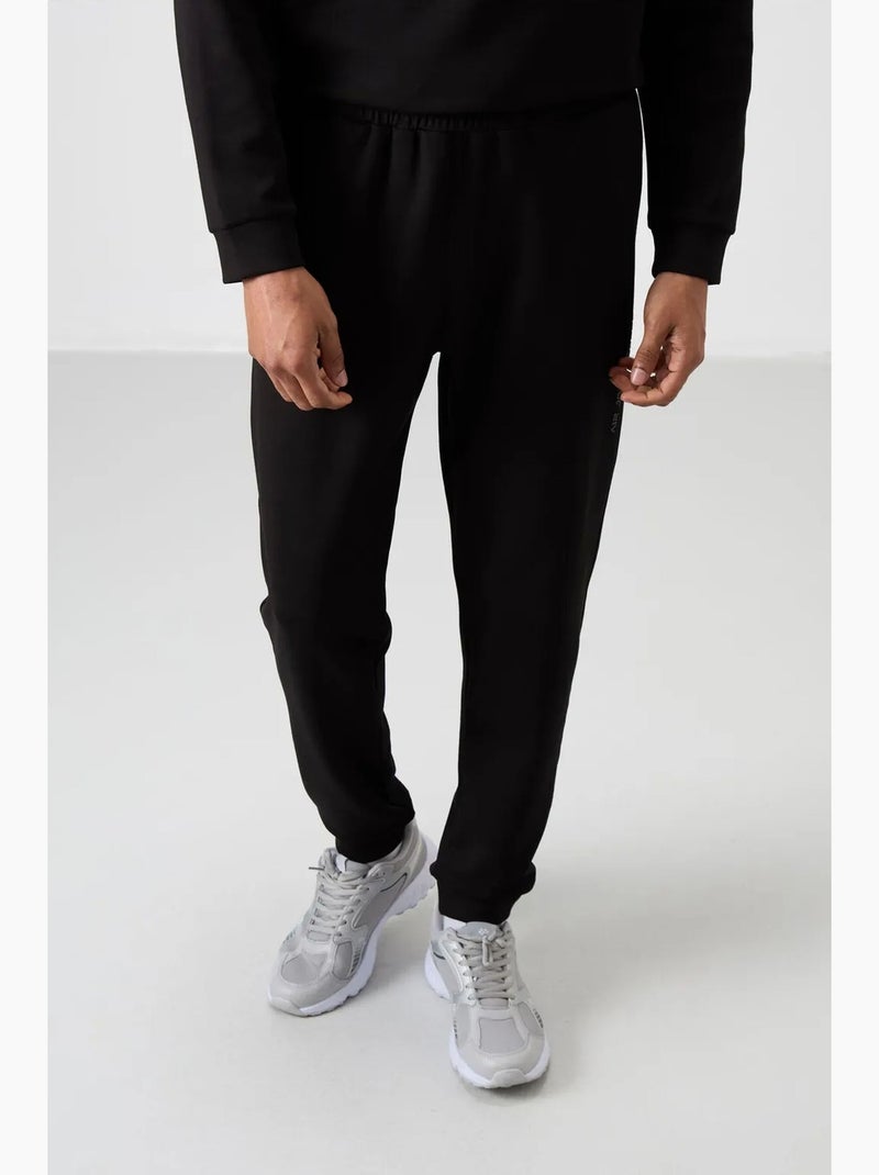 Ensemble sweat et pantalon en molleton imprimé tommy Noir - Kiabi