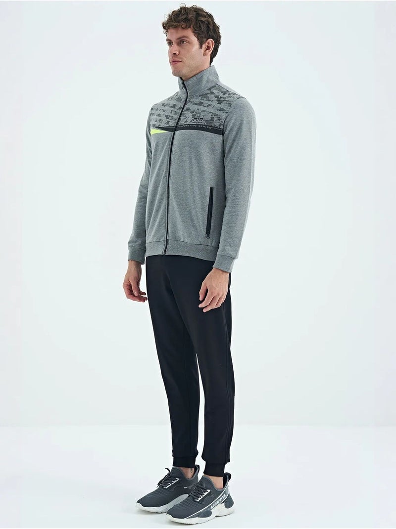 Ensemble sweat et pantalon imprimé à col zippé tommy Gris - Kiabi