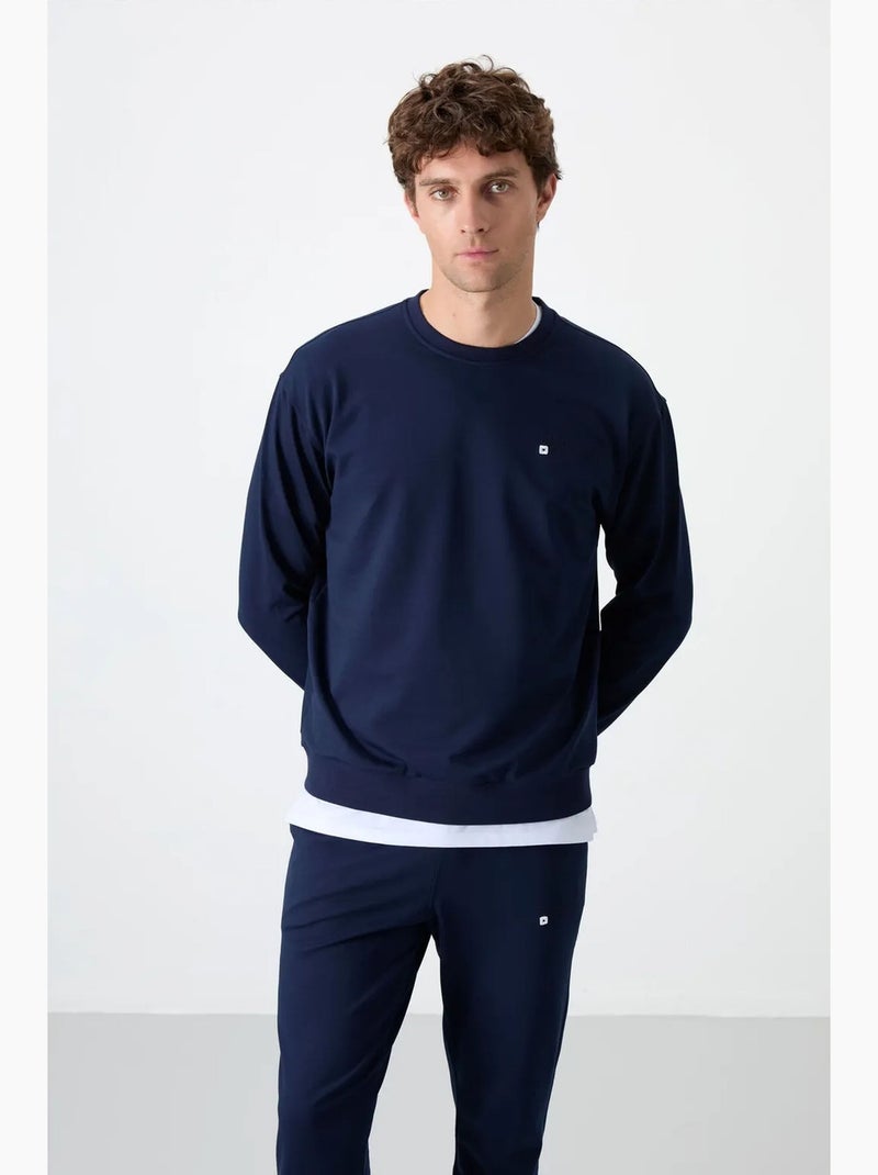 Ensemble sweat et pantalon oversize col rond tommy Bleu marine - Kiabi