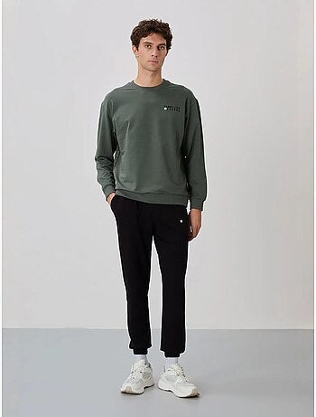 Ensemble sweat et pantalon oversize col rond tommy