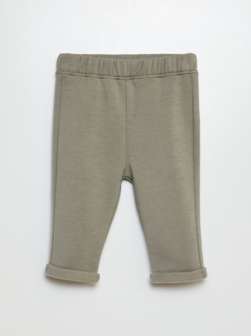 Ensemble sweat imprimé + jogging Blanc/kaki - Kiabi