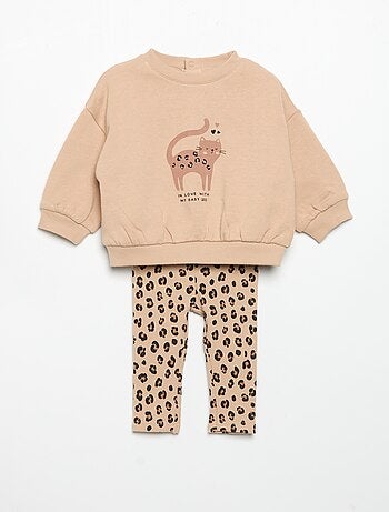 Ensemble sweat imprimé + legging