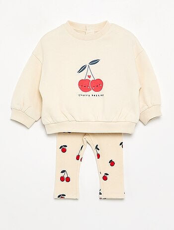 Ensemble sweat imprimé + legging