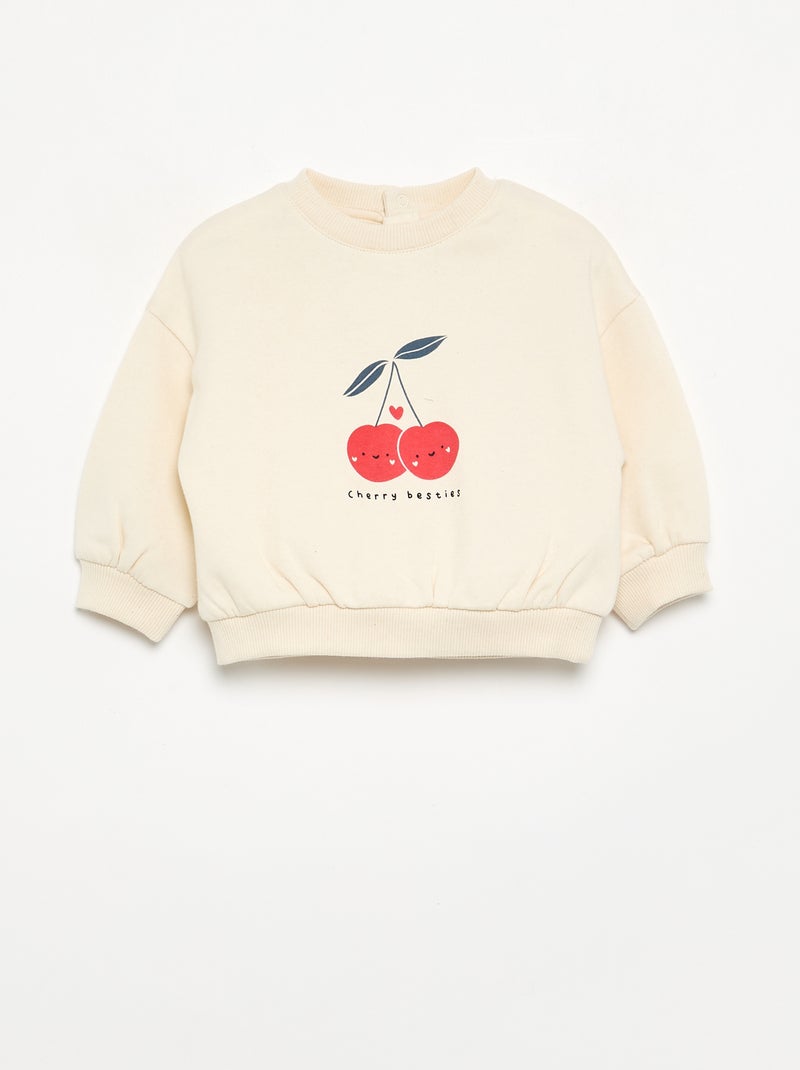 Ensemble sweat imprimé + legging Blanc - Kiabi