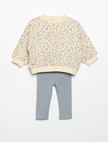 Ensemble sweat imprimé + legging