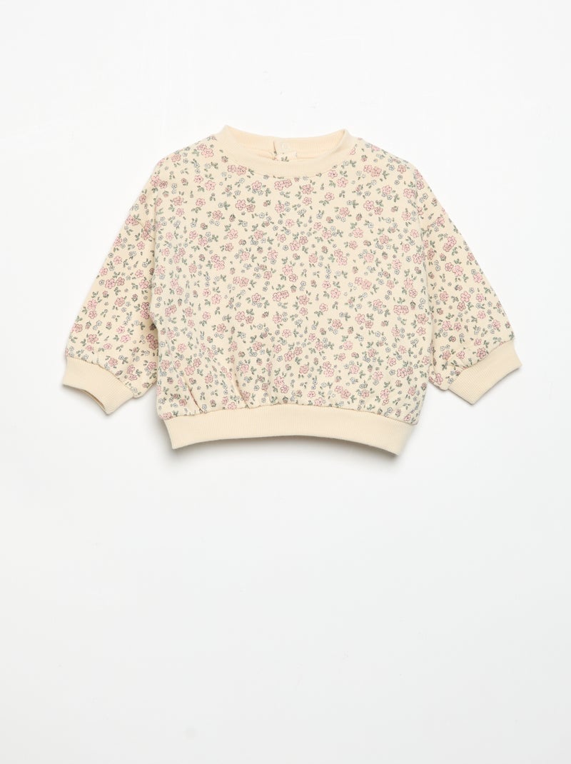 Ensemble sweat imprimé + legging Blanc - Kiabi