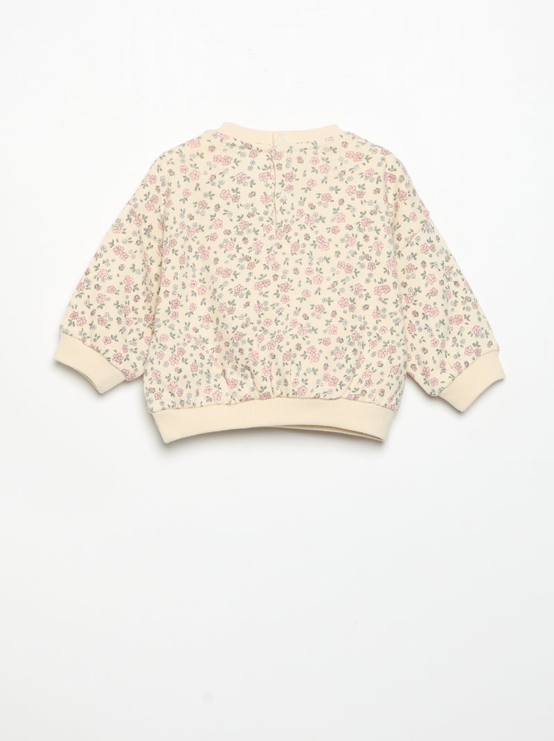Ensemble sweat imprimé + legging Blanc - Kiabi