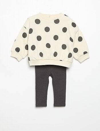 Ensemble sweat imprimé + legging