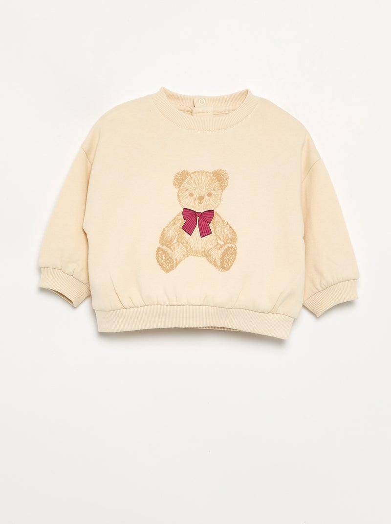 Ensemble sweat imprimé + legging Blanc - Kiabi