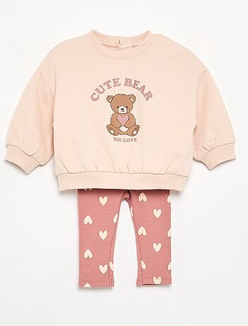 Ensemble sweat imprimé + legging