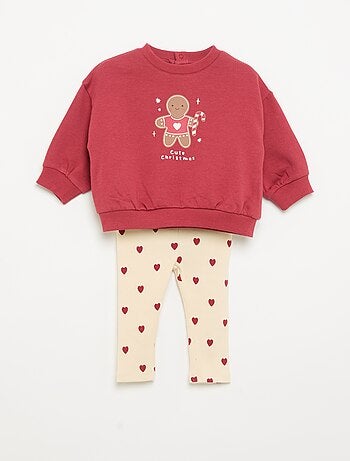 Ensemble sweat imprimé + legging