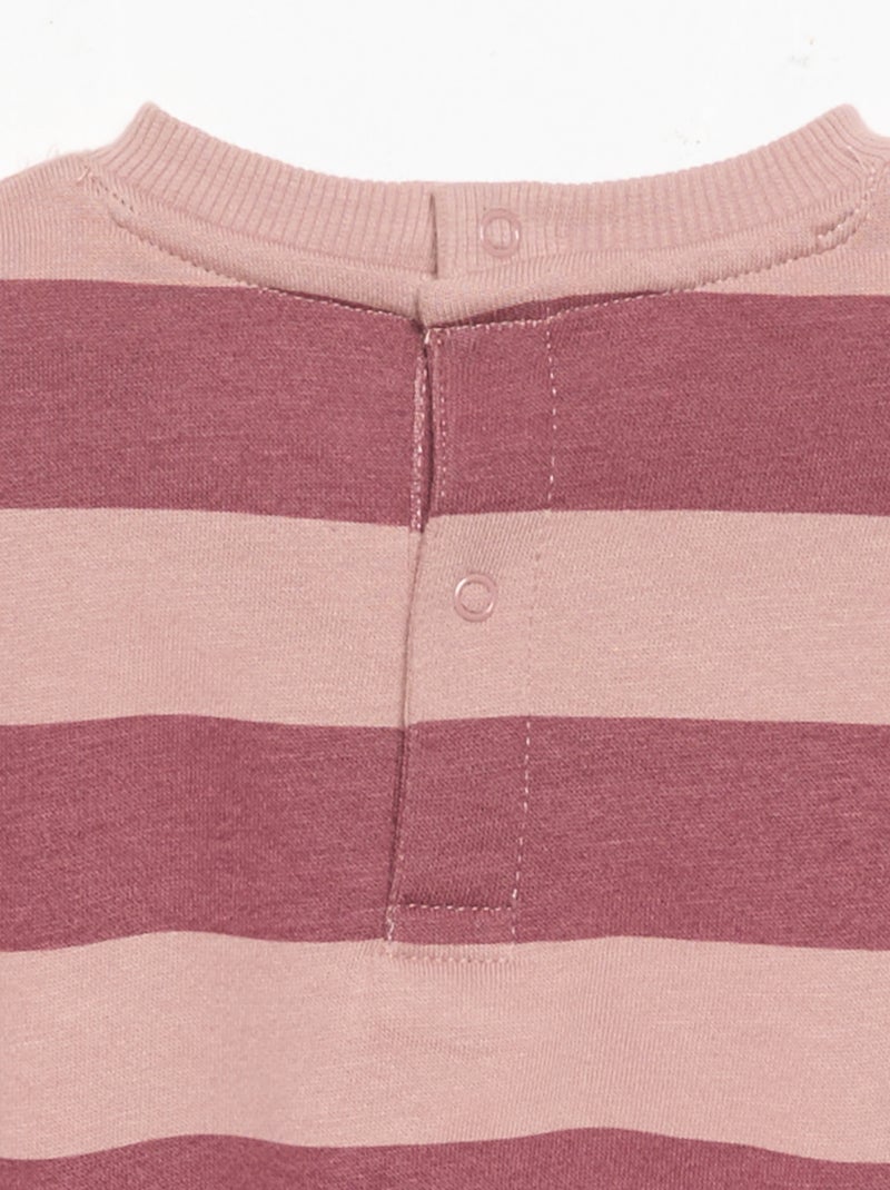 Ensemble sweat imprimé + legging Violet - Kiabi