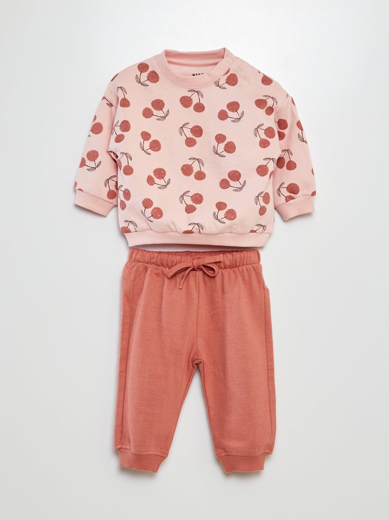 Ensemble sweat + jogging - 2 pièces Rose - Kiabi