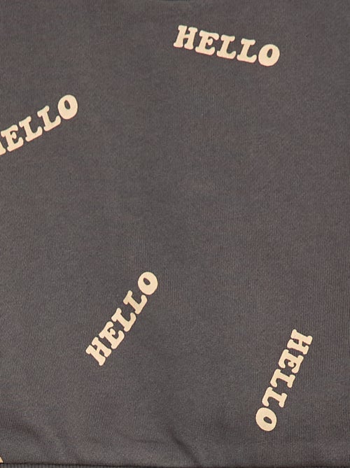 Ensemble sweat + jogging imprimé fantaisie - 2 pièces - Kiabi