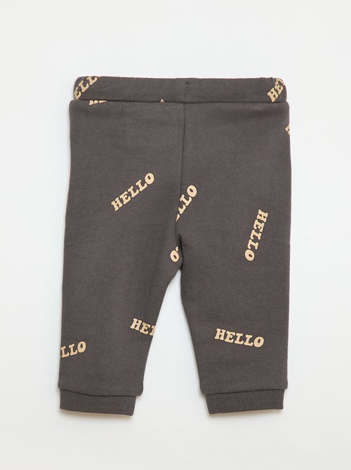 Ensemble sweat + jogging imprimé fantaisie - 2 pièces - Kiabi