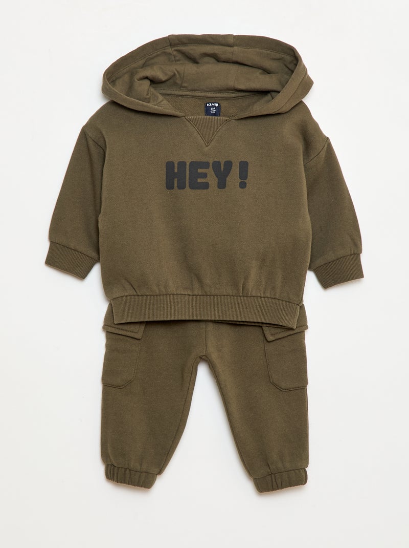 Ensemble sweat + jogging Kaki - Kiabi