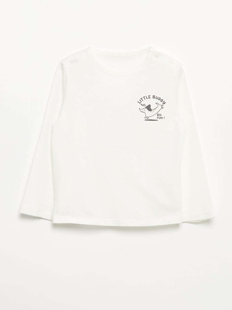 Ensemble sweat + jogging + t-shirt - 3 pièces Beige - Kiabi
