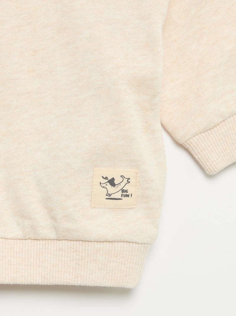 Ensemble sweat + jogging + t-shirt - 3 pièces Beige - Kiabi