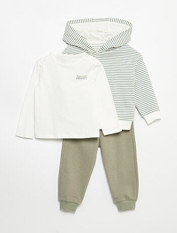 Ensemble sweat + jogging + t-shirt - 3 pièces
