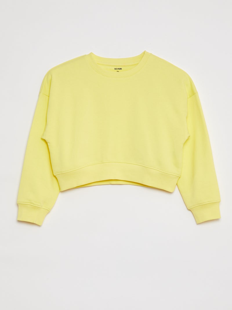 Ensemble sweat + jogging unis - 2 pièces jaune - Kiabi