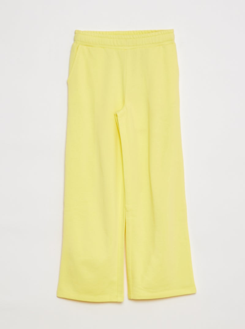 Ensemble sweat + jogging unis - 2 pièces jaune - Kiabi