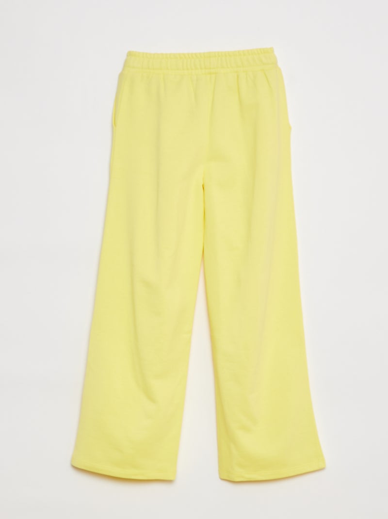 Ensemble sweat + jogging unis - 2 pièces jaune - Kiabi