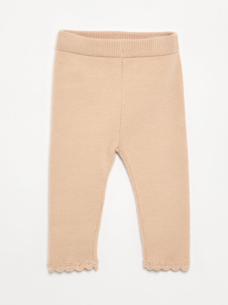 Ensemble sweat + legging en maille compact - 2 pièces Beige - Kiabi
