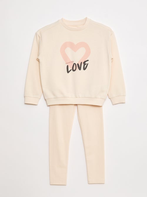 Ensemble sweat + legging imprimé - 2 pièces - Kiabi