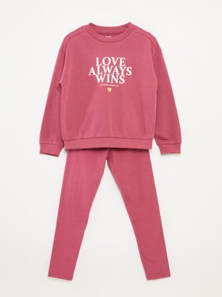 Ensemble sweat + legging imprimé - 2 pièces